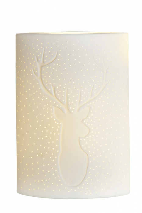 Lampa, DEER, Portelan, Alb, 9X18X26 cm [2]