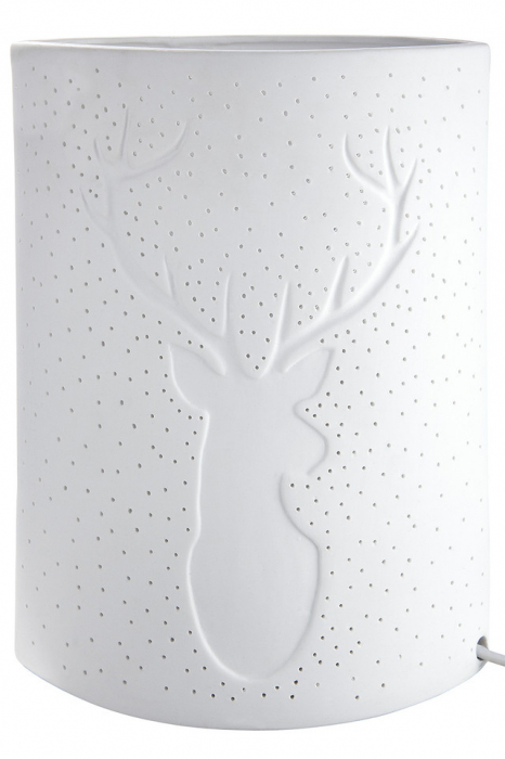 Lampa, DEER, Portelan, Alb, 9X18X26 cm [3]