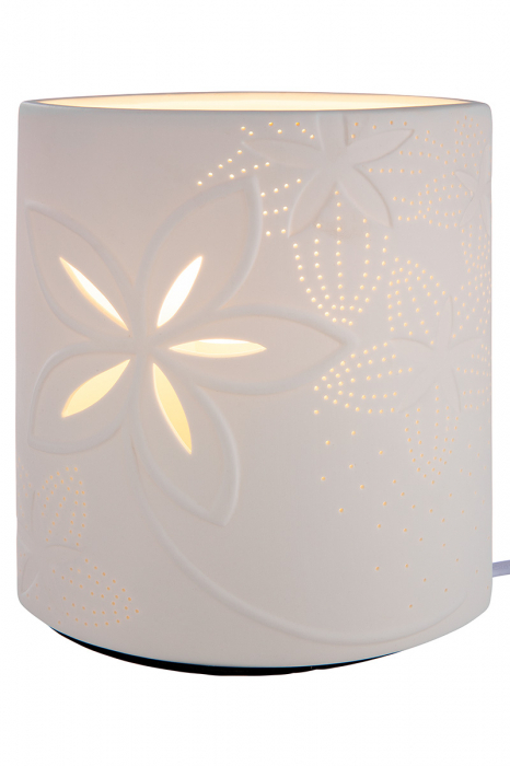 Lampa Ellip Lucky Moments, portelan, alb, 17x20x9 cm [2]