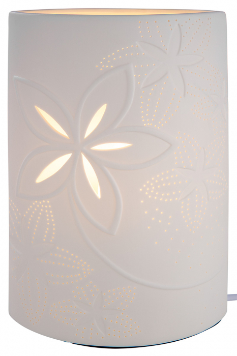 Lampa Ellip Lucky Moments, portelan, alb, 18x28x9 cm [2]