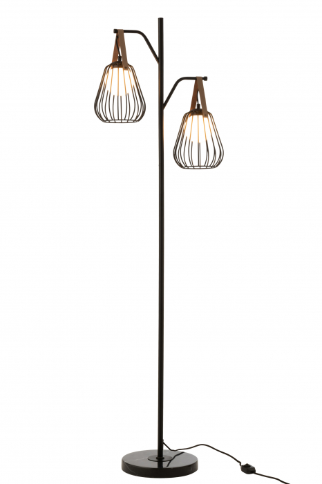 Lampadar Ignes, Metal/Fier, Negru, 46x28x161 cm [2]