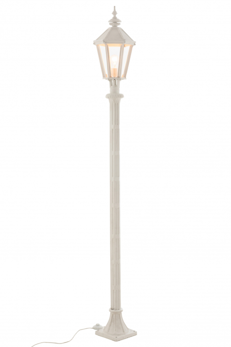 Lampadar Pole pentru exterior, Metal/Fier, Alb, 26x26x210 cm [2]