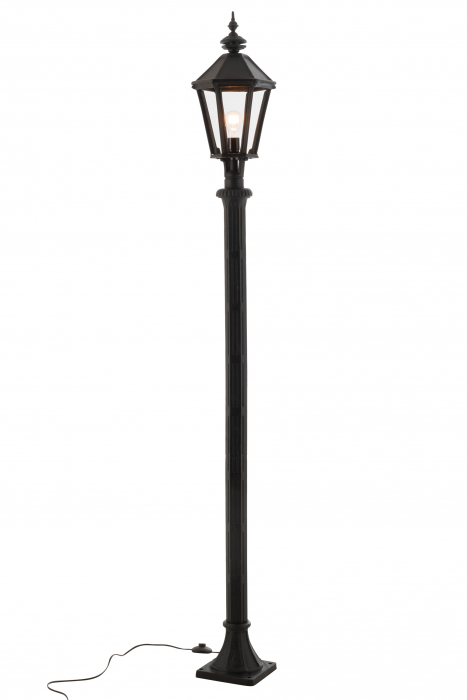 Lampadar Pole pentru exterior, Metal/Fier, Negru, 26x26x210 cm [2]