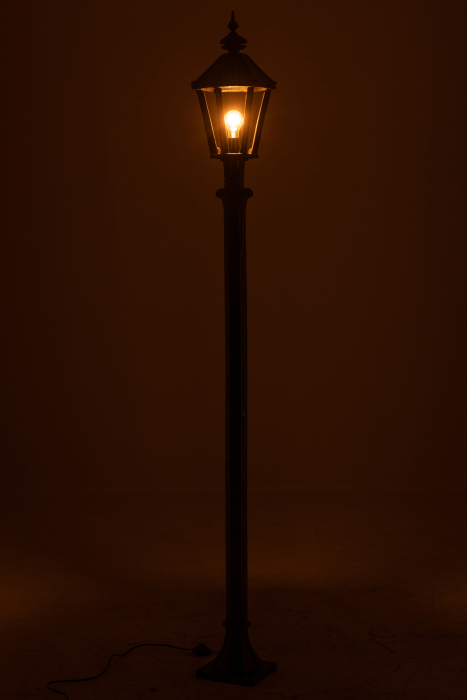 Lampadar Pole pentru exterior, Metal/Fier, Negru, 26x26x210 cm [3]