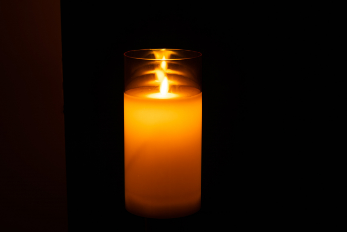 Lumanare LED, Sticla, Auriu, 10x10x20 cm [3]