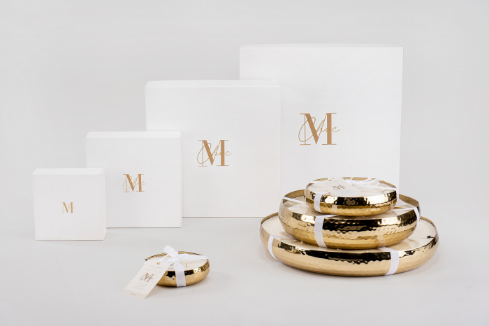 Lumanare parfumata, Ceara, Auriu, 35.5x35.5x5 cm [3]