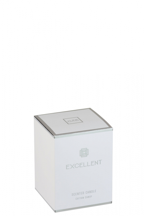 Lumanare parfumata, Sticla, Argintiu, 9x9x12 cm [5]