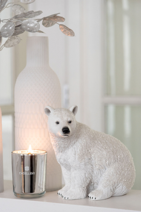 Lumanare parfumata, Sticla, Argintiu, 9x9x12 cm [4]