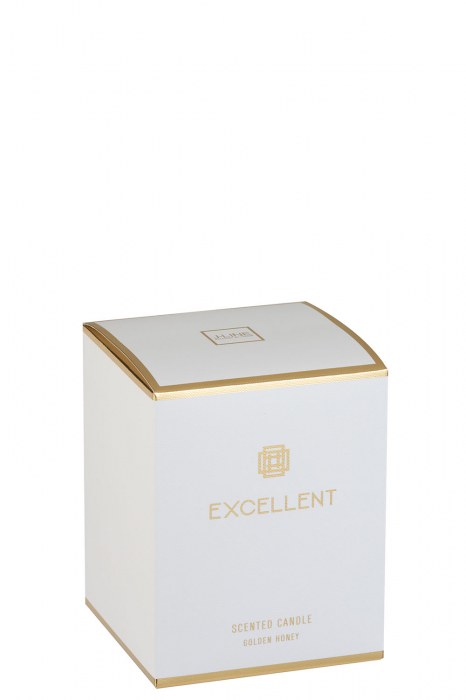 Lumanare parfumata, Sticla, Auriu, 11x11x14.5 cm [3]