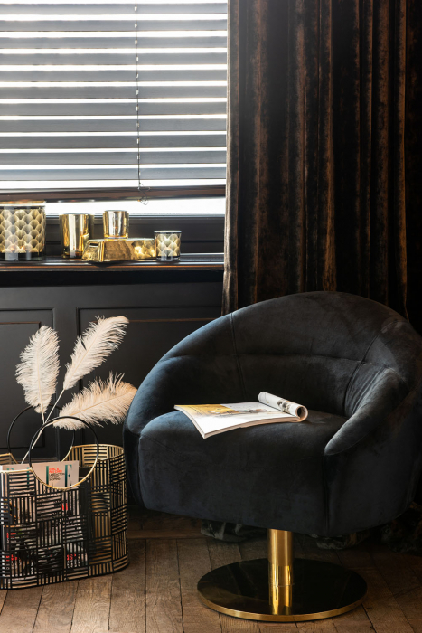 Lumanare parfumata, Sticla, Auriu, 9x9x12 cm [2]