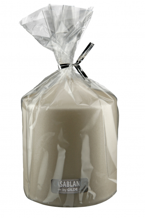 Lumanare Pilar, Ceara, Gri metalic, 10x8 cm [2]