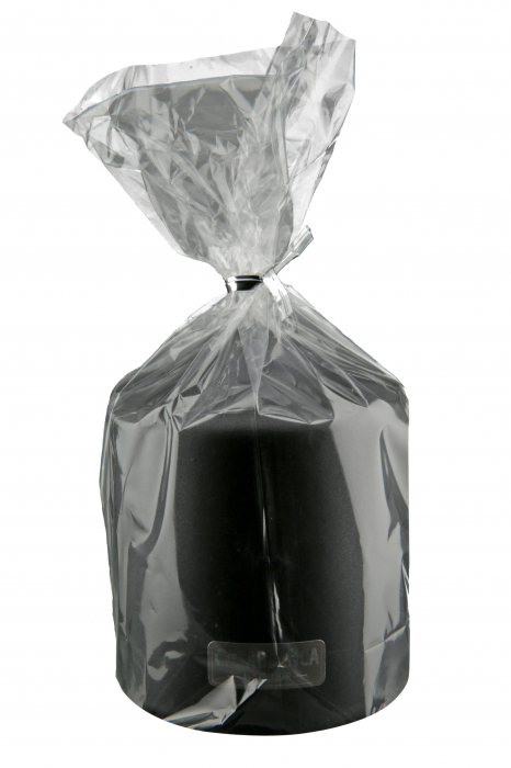 Lumanare Pilar, Ceara, Negru metalic, 20x8 cm [3]