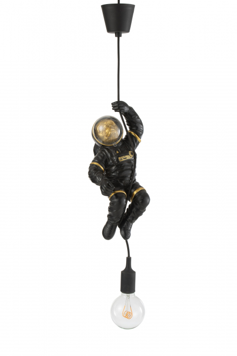Lustra Hanging Astronaut, Rasina, Negru/Auriu, 19x16x37 cm [2]