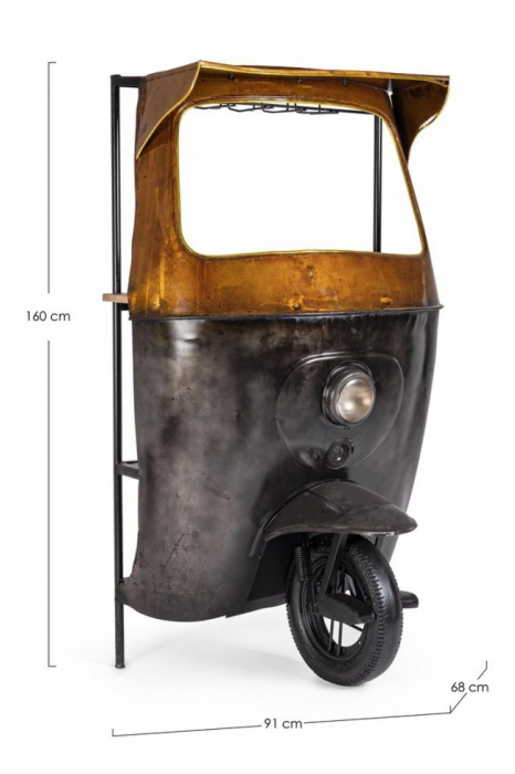 Masa Bar Ape, Metal, Maro, 91x68x160 [2]