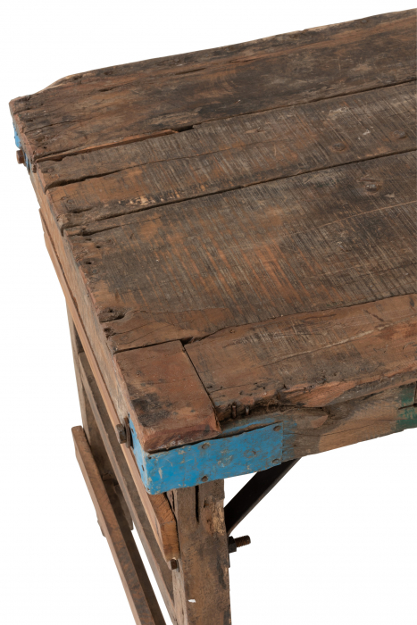 Masa consola Aged, Lemn, Maro, 152x58x70.5 cm [6]