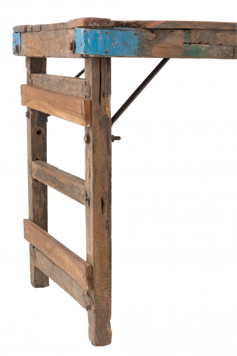 Masa consola Aged, Lemn, Maro, 152x58x70.5 cm [4]