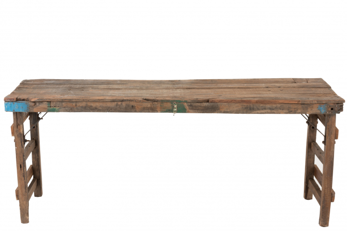 Masa consola Aged, Lemn, Maro, 152x58x70.5 cm [2]