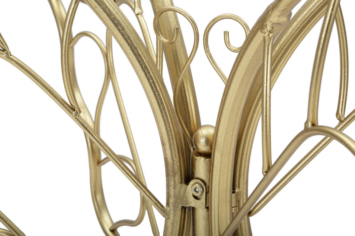 Masa consola Butterfly, fier/sticla, auriu, 110X40X76 cm [6]