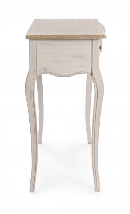 Masa consola Clarisse, MDF/Lemn, Maro, 90x40x80 cm [5]