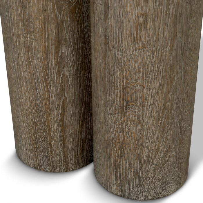 Masa consola Lindbrook, furnir din stejar, silverstone, Dims: L. 150 | W. 40 | H. 76.5 (CM) [7]