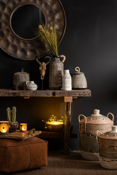 Masa consola Rough, Lemn, Maro, 150x35x75 cm [10]