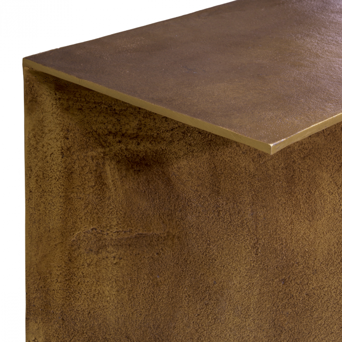 Masa consola San Vito, finisaj din alamă cu aspect vintage, Dims: W. 104 | D. 33 | H. 76.5 (CM) [5]