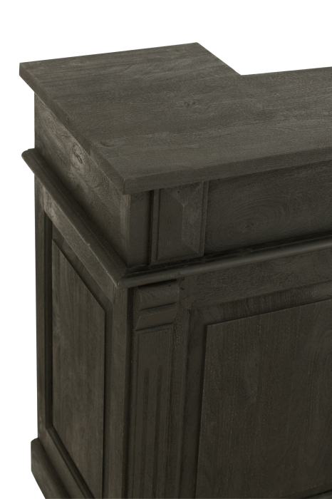 Masă de Bar, 2 Sertare, Lemn Negru [7]