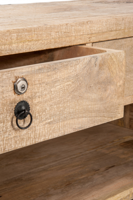 Masa de bar, Lemn, Natural, 180.5x55x104.5 cm [5]