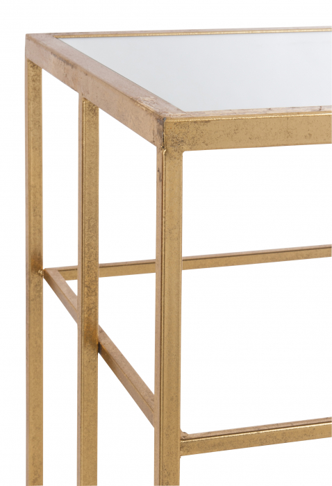 Masa consola, Metal, Auriu, 120x40x78 cm [4]