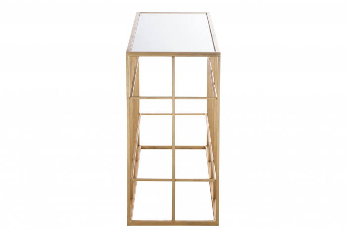 Masa consola, Metal, Auriu, 120x40x78 cm [3]