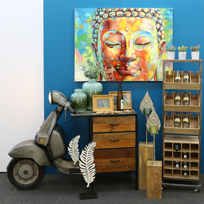 Masa de bar Scooter, metal/mango, 107x140x48 cm [5]