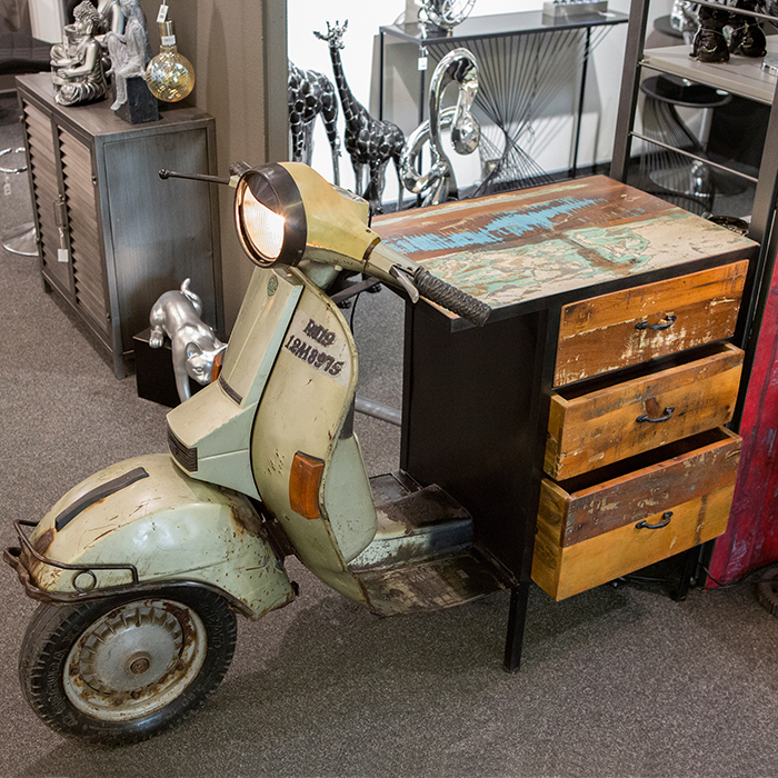 Masa de bar Scooter, metal/mango, 107x140x48 cm [3]