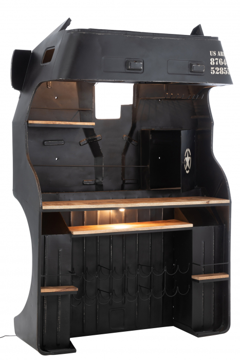 Masa de bar Truck, Metal, Negru, 220x148x69 cm [9]