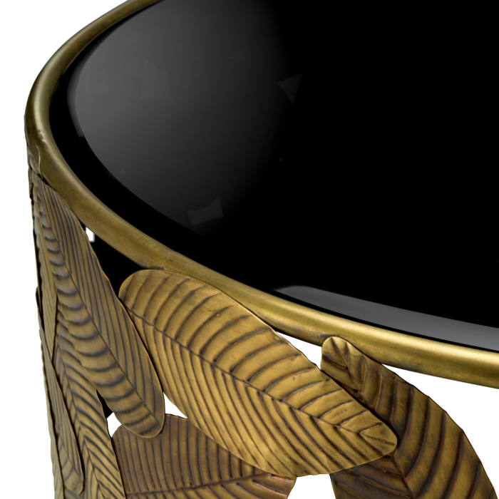 Masa de cafea Botanico finisaj vintage din alama |Ø 101 | H. 40.5 cm [5]