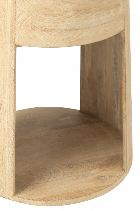 Masa laterala / noptiera Drawn cu sertar, Lemn de Mango/Mdf Natur [14]