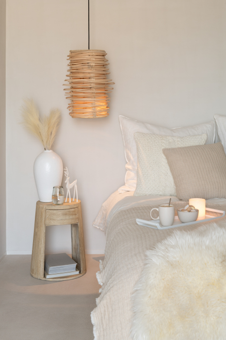 Masa laterala / noptiera Drawn cu sertar, Lemn de Mango/Mdf Natur [2]