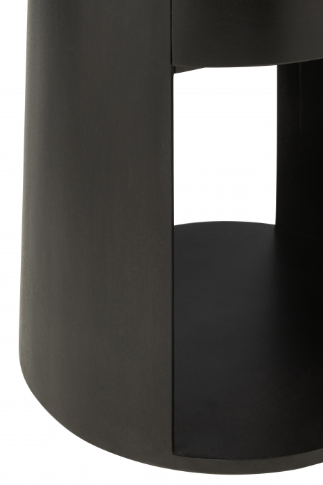 Masa laterala / noptiera Drawn cu sertar, Lemn de Mango/Mdf Negru [7]