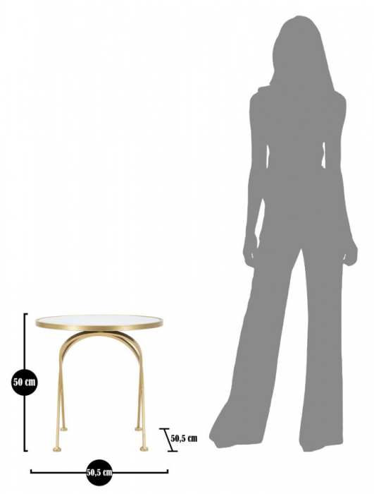 Masa de cafea GLAM mat cm ø 50,5x50 [7]