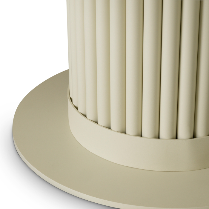 Masa de cafea pentru exterior Volterra rotunda cu finisaj nisipos, ceramica crem [3]