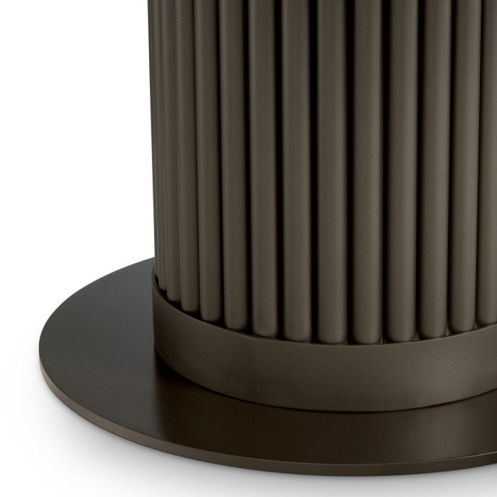 Masa de cafea pentru exterior Volterra rotunda, finisaj bronz, ceramica gri |Ø 110 | H. 45 cm  [5]