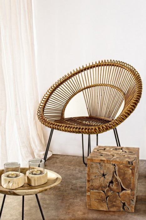 Masa de cafea ZAHIRA, lemn, maro, 40x50cm [3]