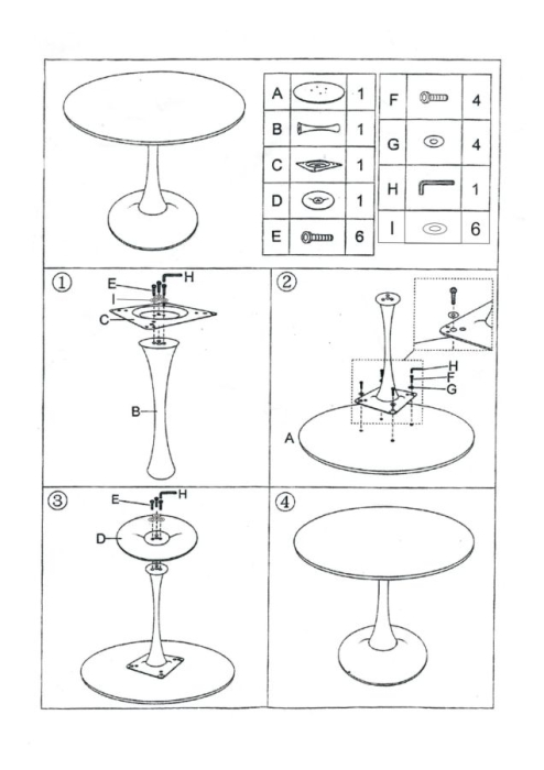 Masa de dining Stockholm verde, ø 120x76 cm [8]