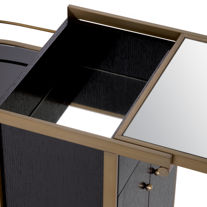 Masă de servire cu roti, Bellini finisaj alamă, Dims: L. 88 | W. 50 | H. 78 (CM) [6]