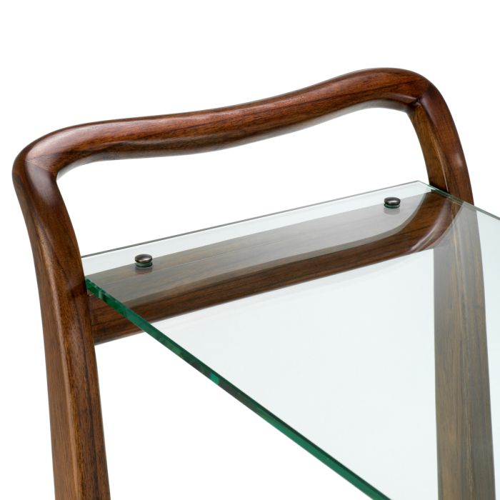 Masa de servire cu roti Julianne clasic maro |L. 96 | W. 45 | H. 78 cm  [4]