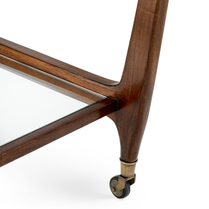 Masa de servire cu roti Julianne clasic maro |L. 96 | W. 45 | H. 78 cm  [5]