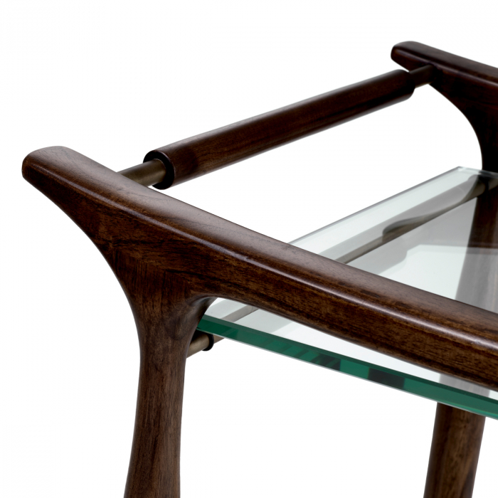 Masă de servire cu roti, Manzo clasic maro, Dims: L. 86 | W. 50 | H. 75.5 (CM) [5]