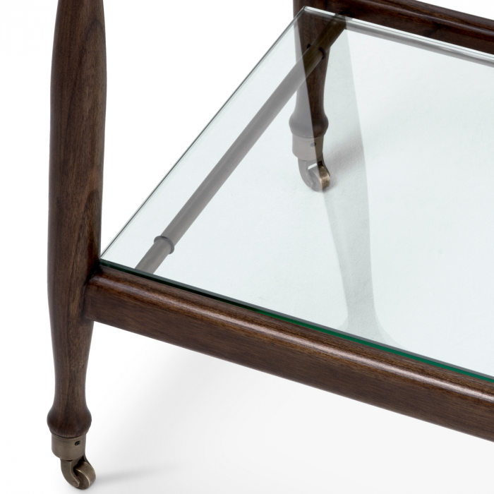 Masă de servire cu roti, Manzo clasic maro, Dims: L. 86 | W. 50 | H. 75.5 (CM) [6]