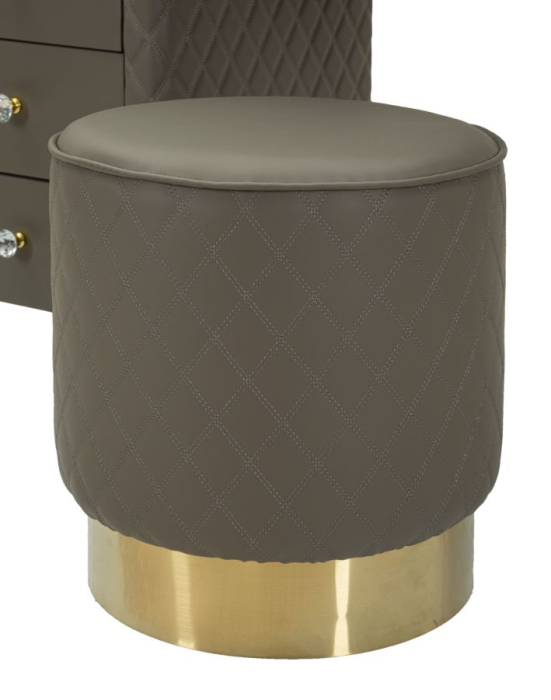 Masa de toaleta Sharon gri cu puf 120x40x75 cm (dimensiune puf ø36x39) [10]