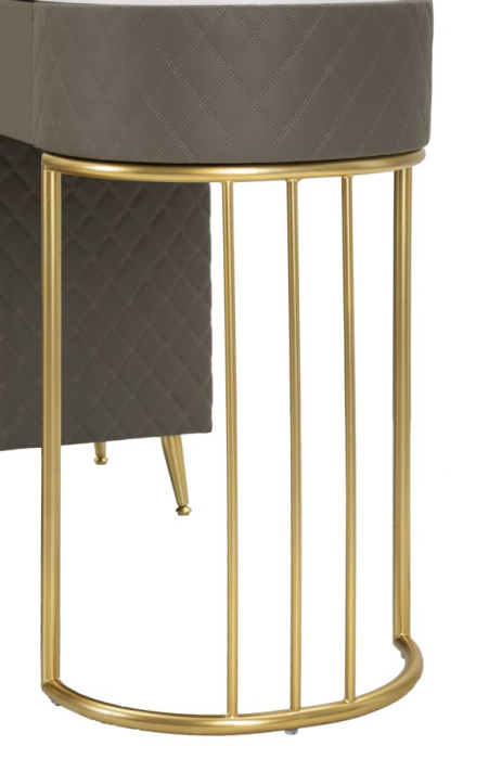 Masa de toaleta Sharon gri cu puf 120x40x75 cm (dimensiune puf ø36x39) [7]