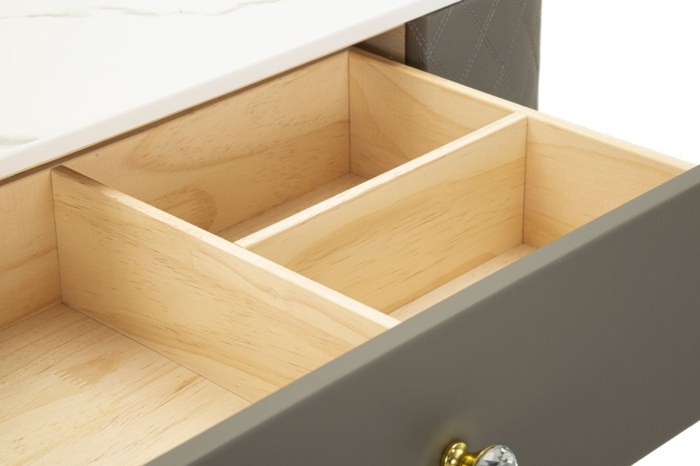 Masa de toaleta Sharon gri cu puf 120x40x75 cm (dimensiune puf ø36x39) [8]